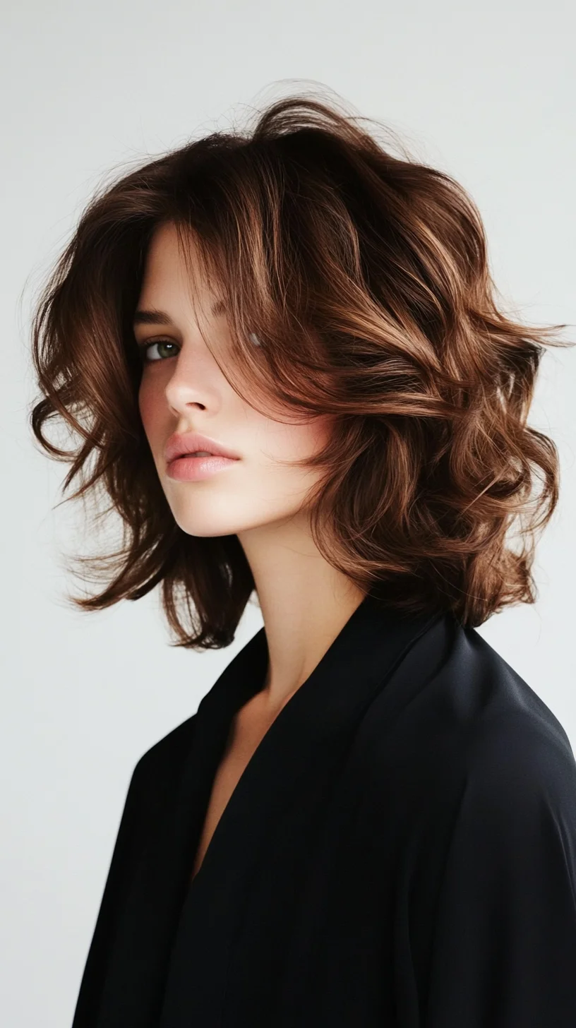 Effortlessly Chic: The Textured Mid-Length Waves