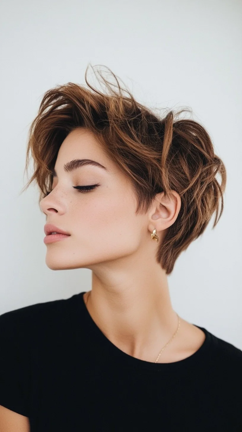 Effortlessly Chic: The Textured Pixie Cut