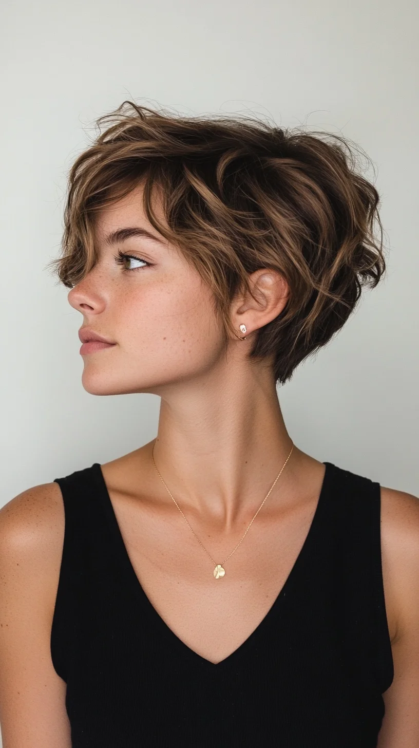 Effortlessly Chic The Textured Pixie Cut with Soft Waves