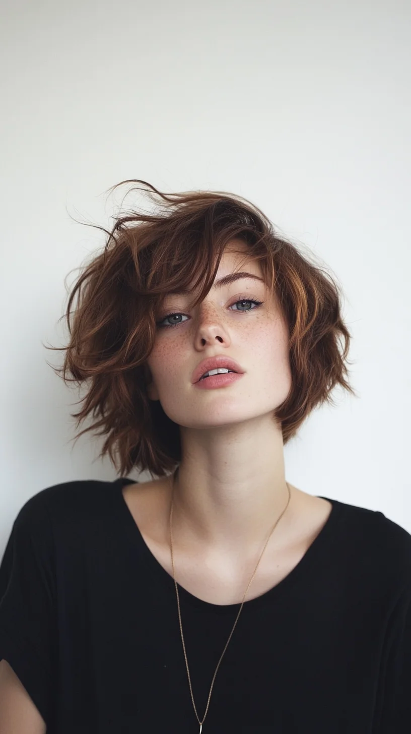 Effortlessly Chic: The Textured Short Bob