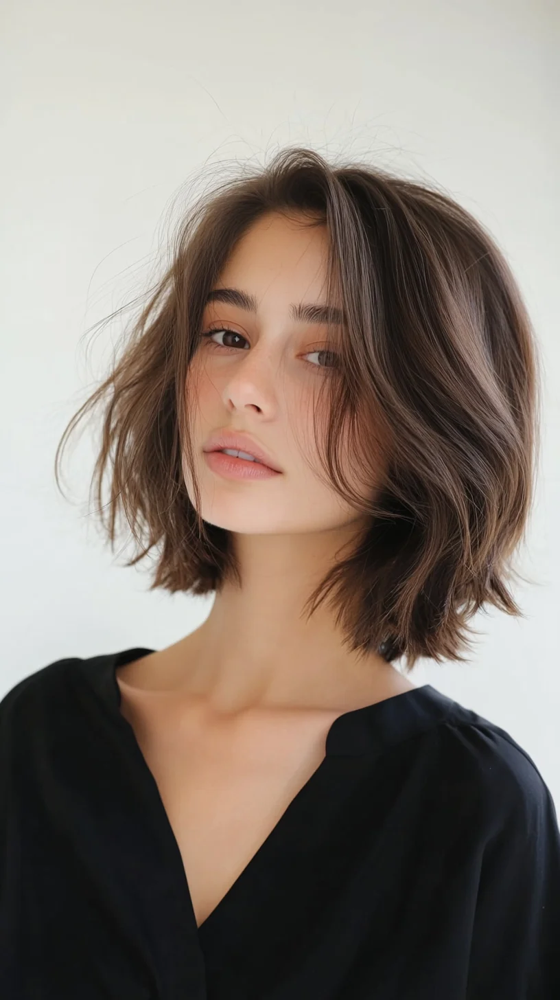 Effortlessly Chic The Textured Shoulder-Length Bob