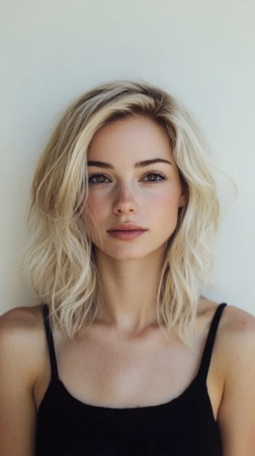 Effortlessly Chic: The Textured Wavy Bob