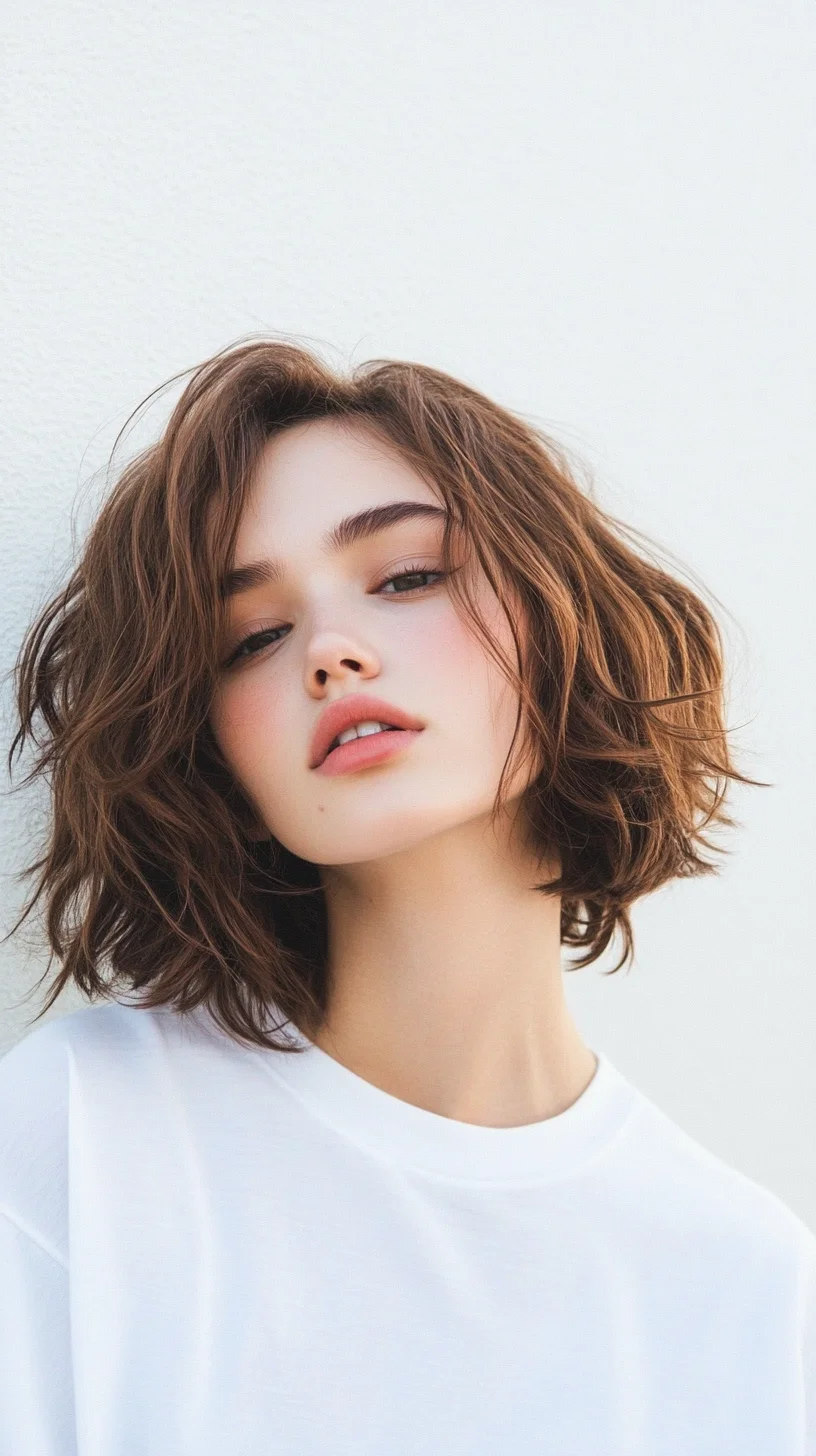 Effortlessly Chic The Textured Wavy Bob