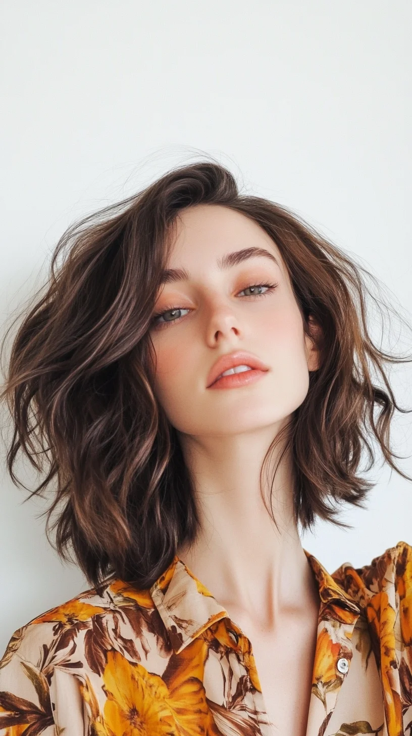 Effortlessly Chic The Textured Wavy Bob for an Enviable Look