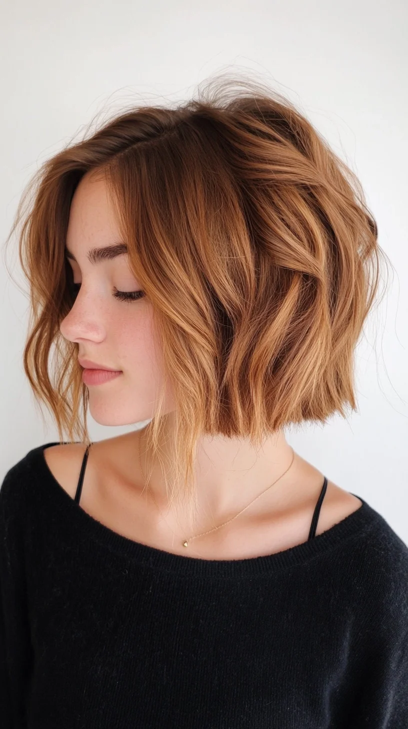 Effortlessly Chic The Textured Wavy Bob for Every Occasion