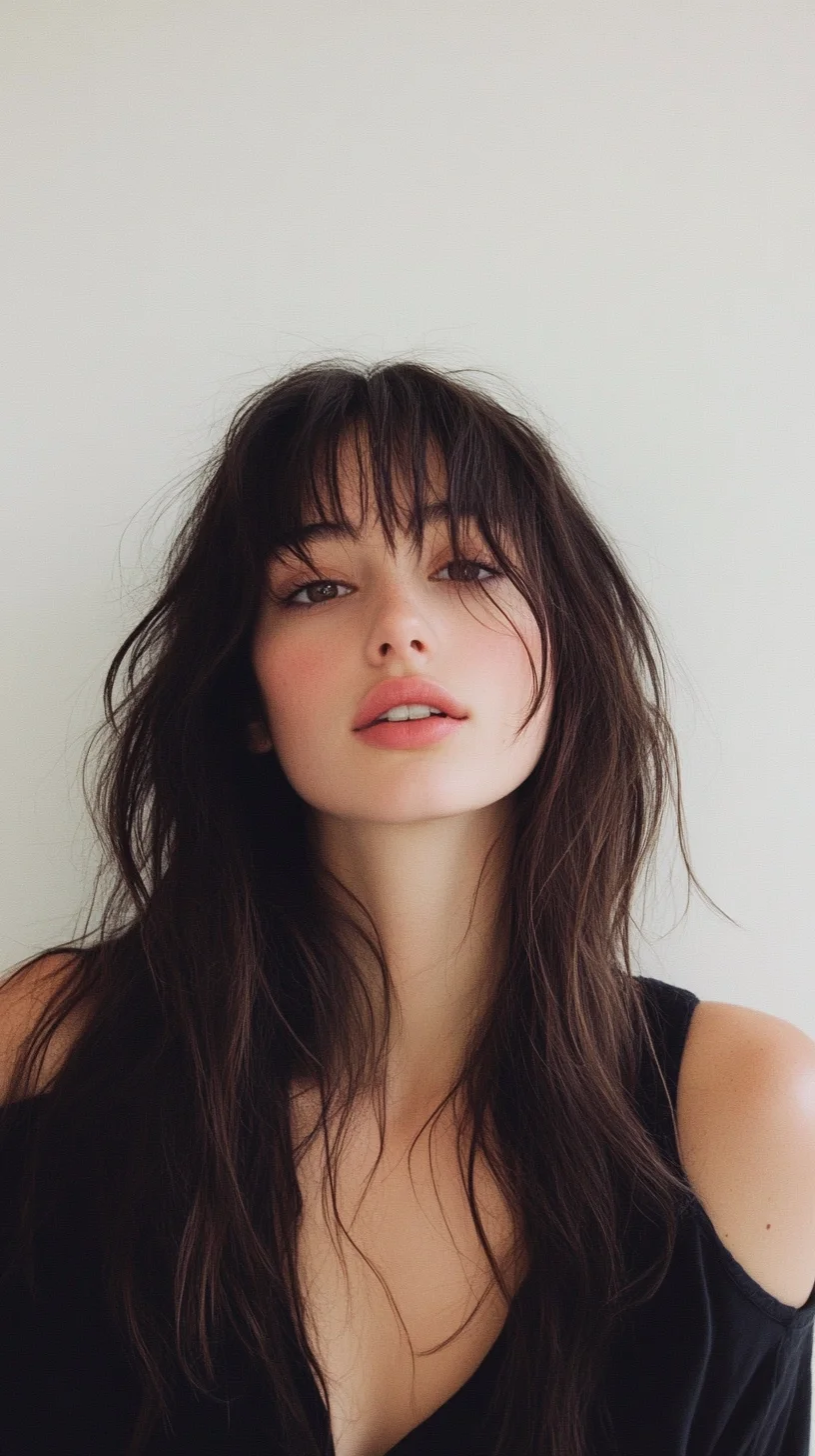 Effortlessly Chic The Tousled Bangs Waves Hairdo