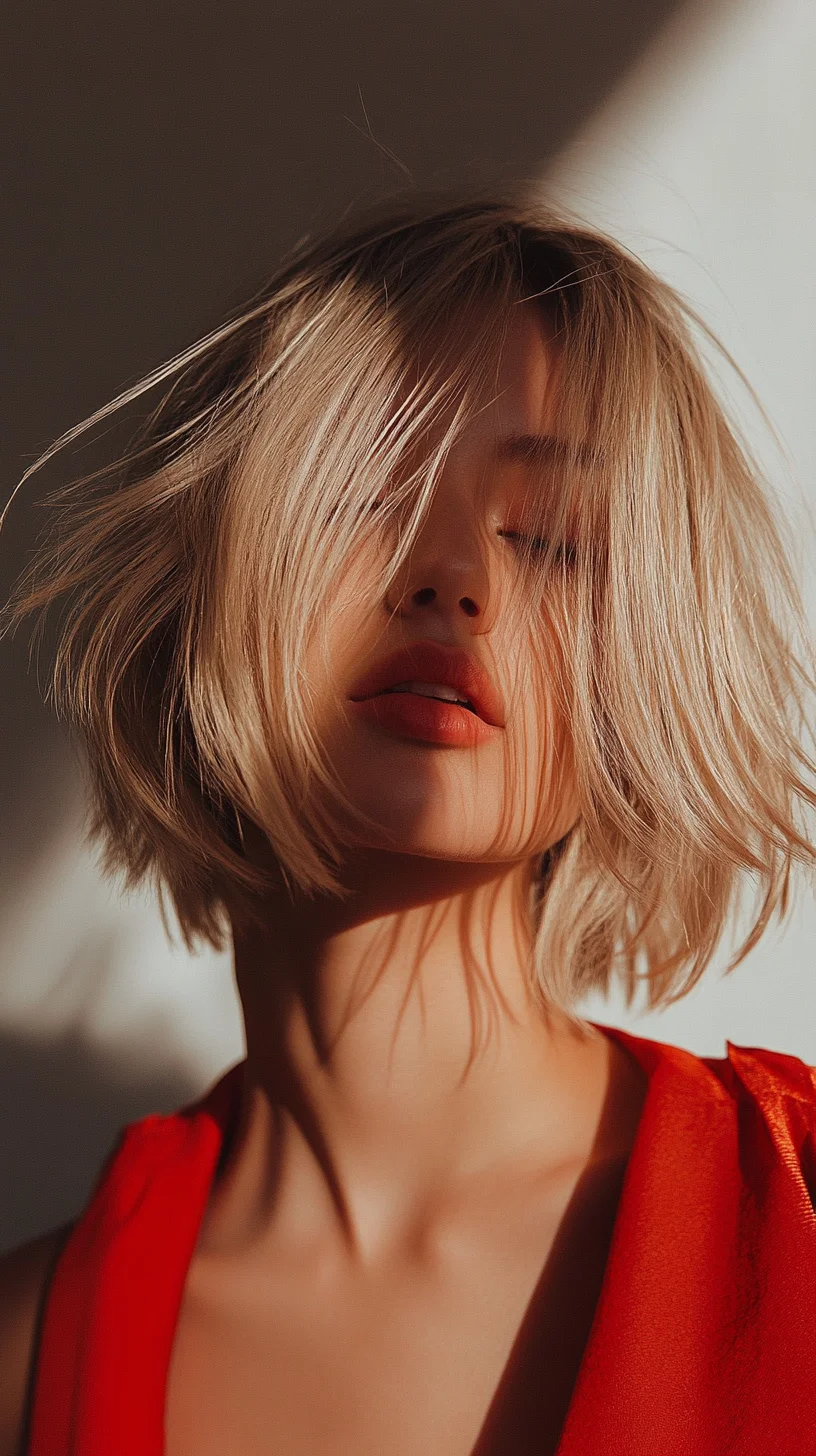 Effortlessly Chic: The Tousled Blonde Bob