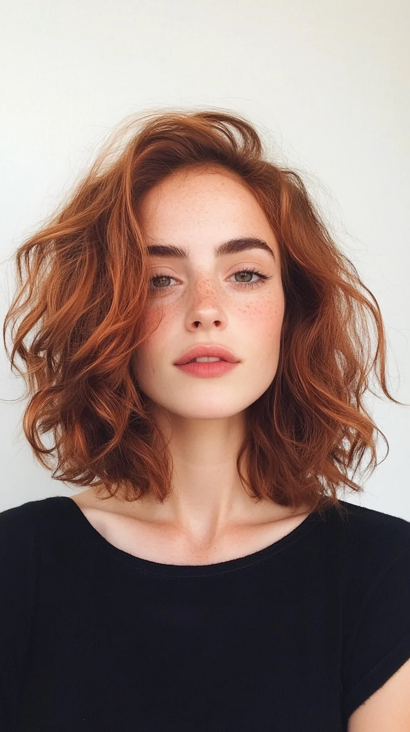 Effortlessly Chic The Tousled Red Bob