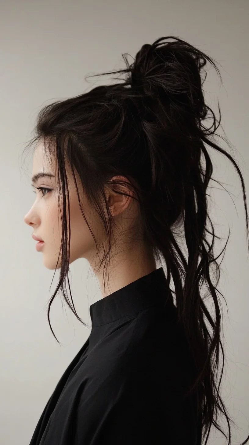 Effortlessly Chic The Wavy High Bun