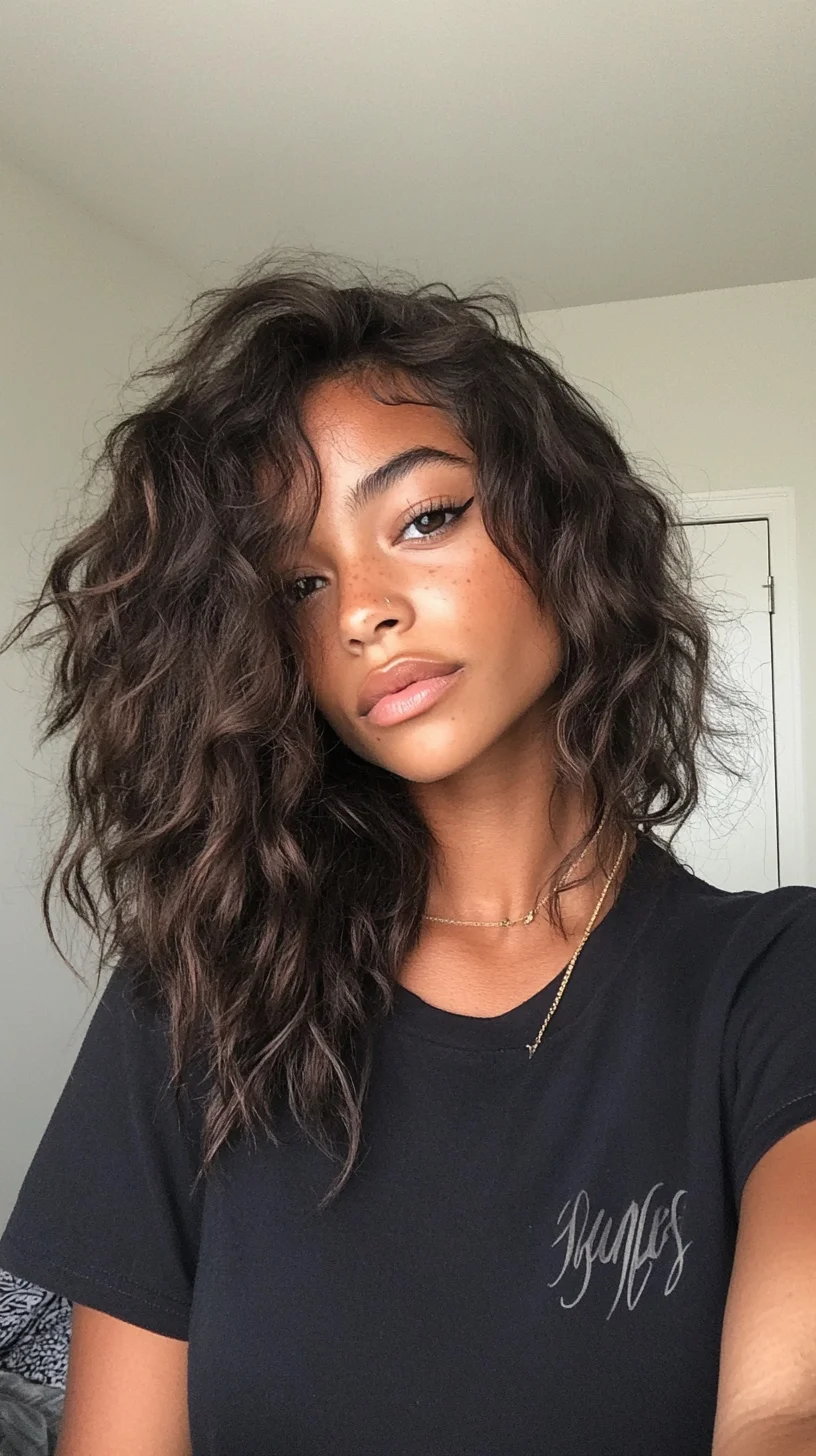 Effortlessly Chic The Wavy Lob for a Modern, Carefree Look