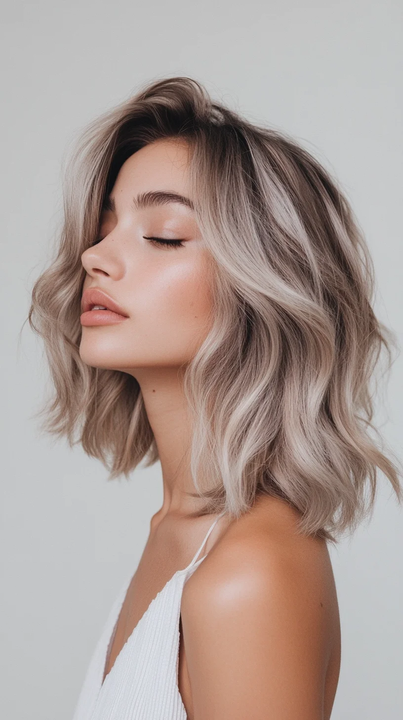 Effortlessly Chic The Wavy Lob Hairstyle