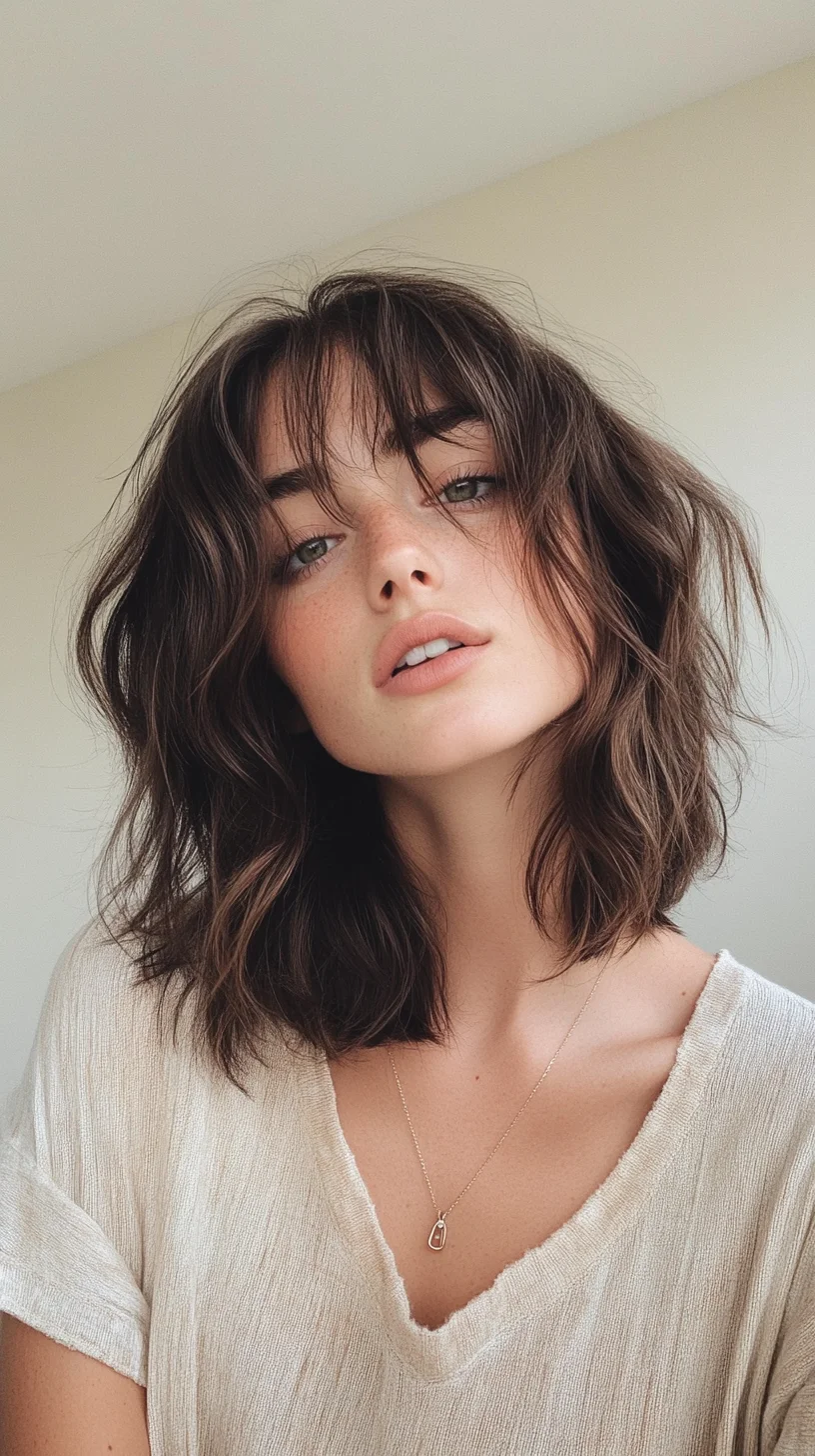 Effortlessly Chic: The Wavy Lob with Face-Framing Layers