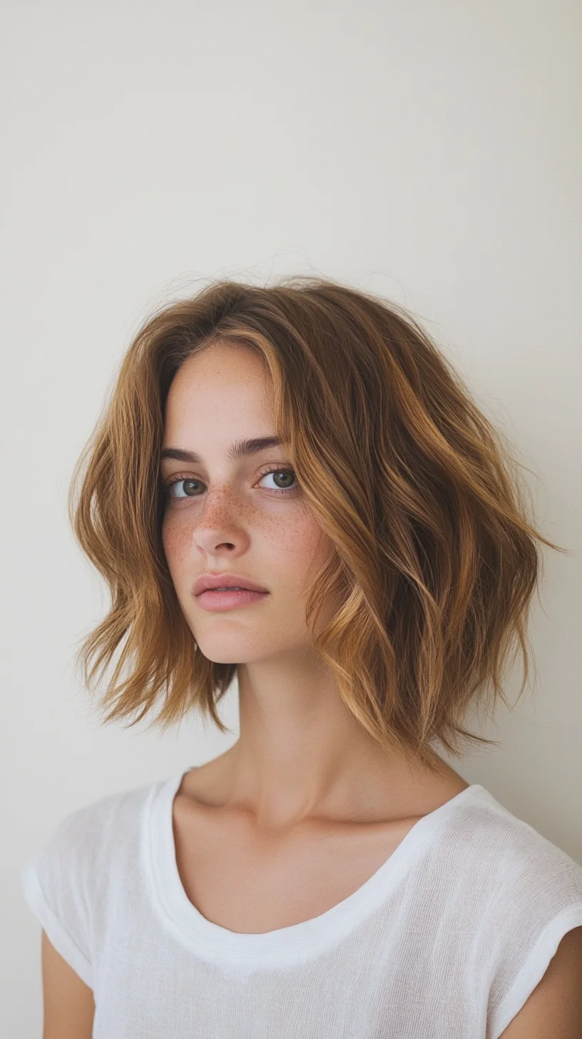 Effortlessly Chic The Wavy Textured Bob