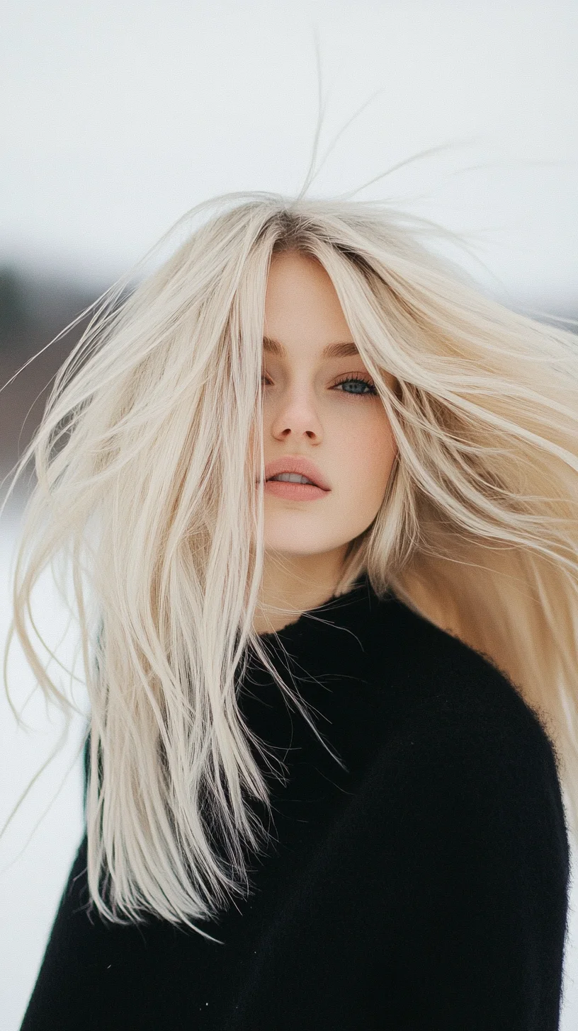 Effortlessly Chic: The Wind-Swept Blonde Mane