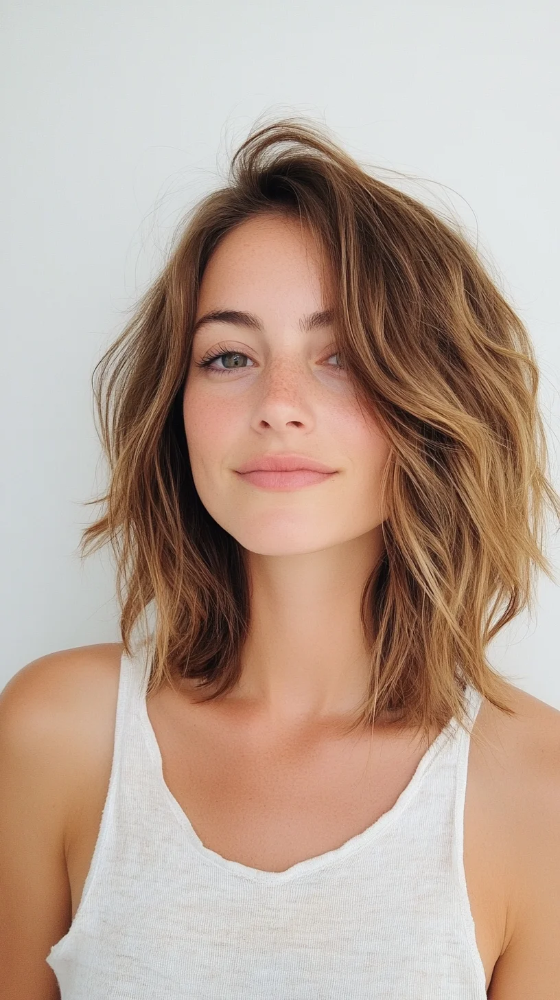 Effortlessly Chic Waves: The Perfect Tousled Lob