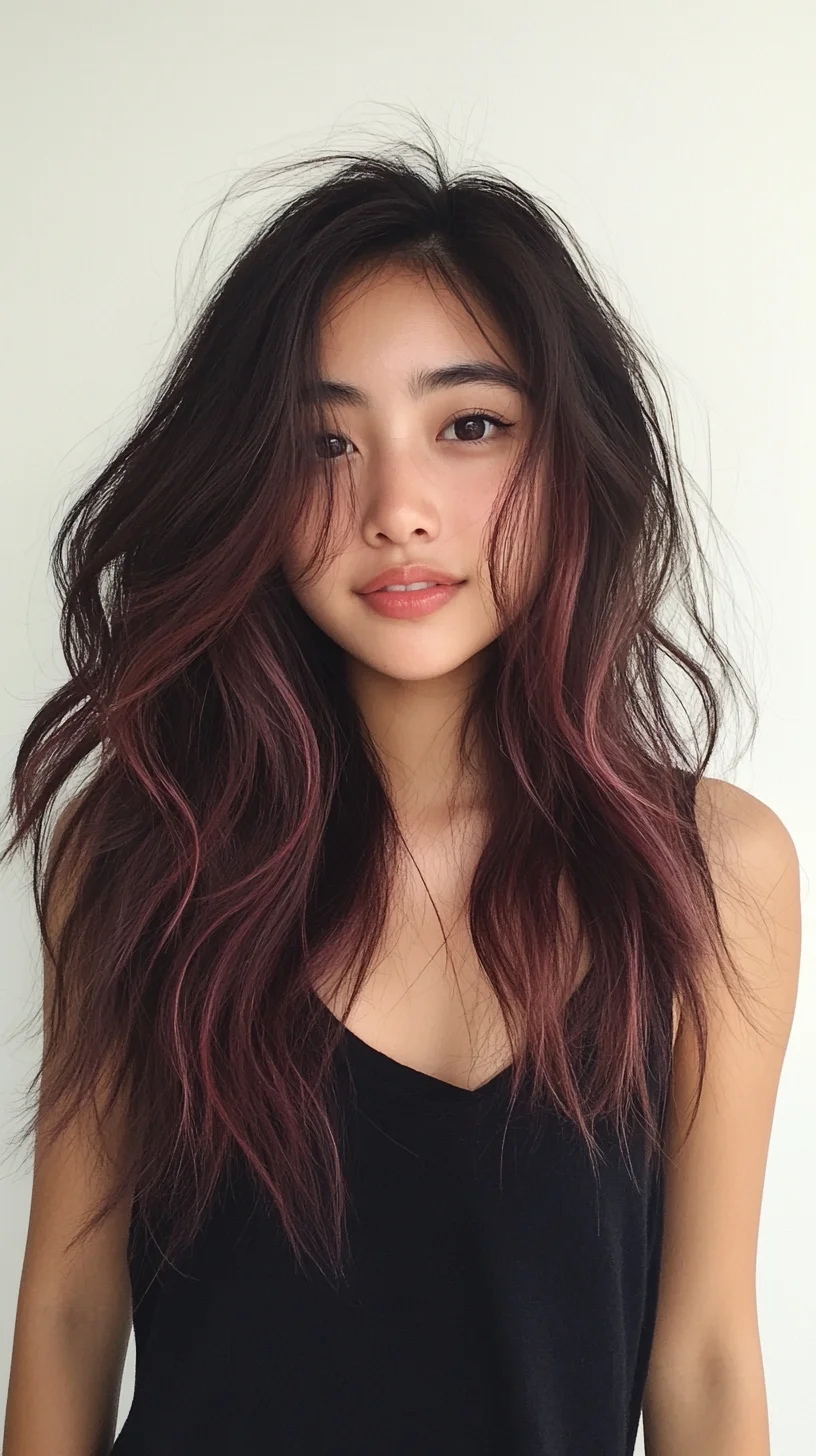 Effortlessly Chic Waves with a Pop of Color