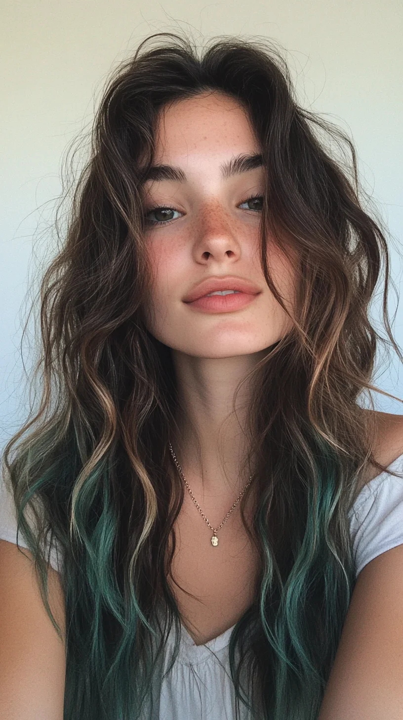 Effortlessly Chic Waves with a Splash of Color