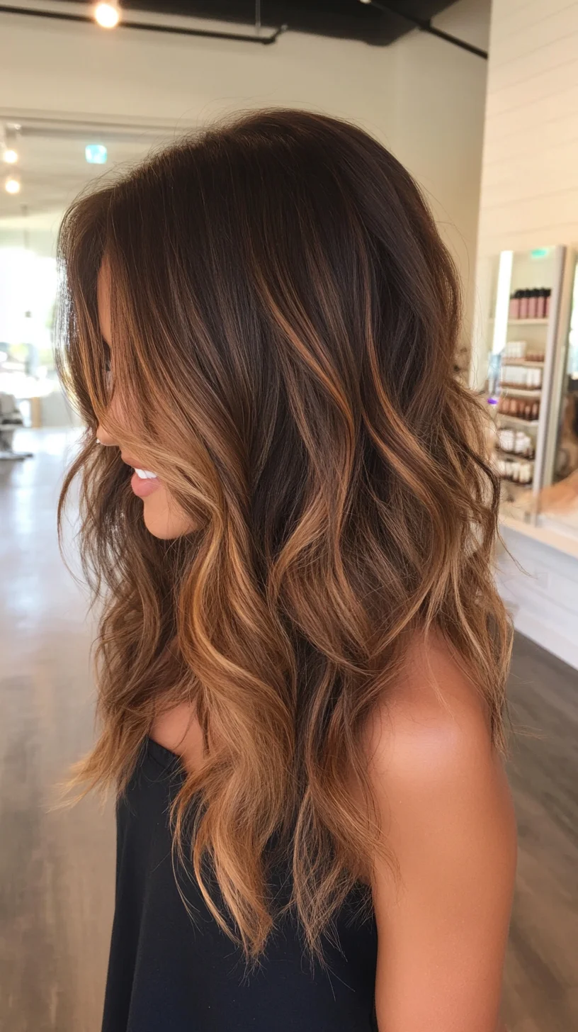 Effortlessly Chic Waves with Sun-Kissed Highlights