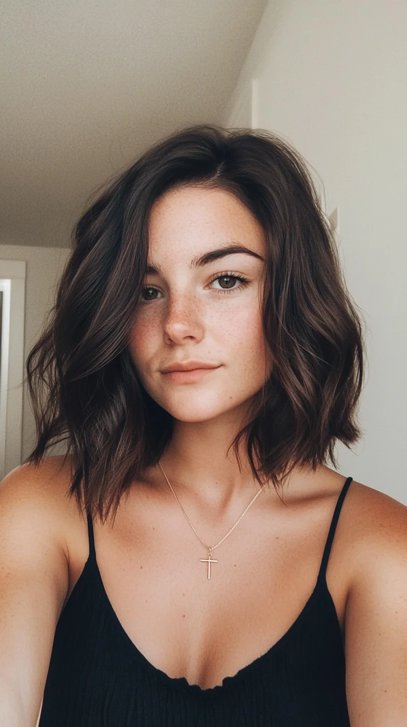 Effortlessly Chic Wavy Bob: Embrace Your Inner Glam