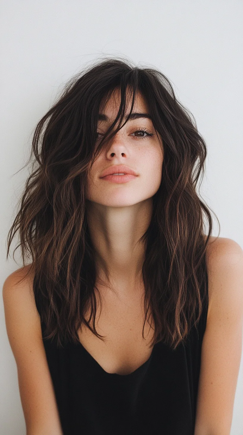 Effortlessly Chic: Wavy Lob with Face-Framing Layers