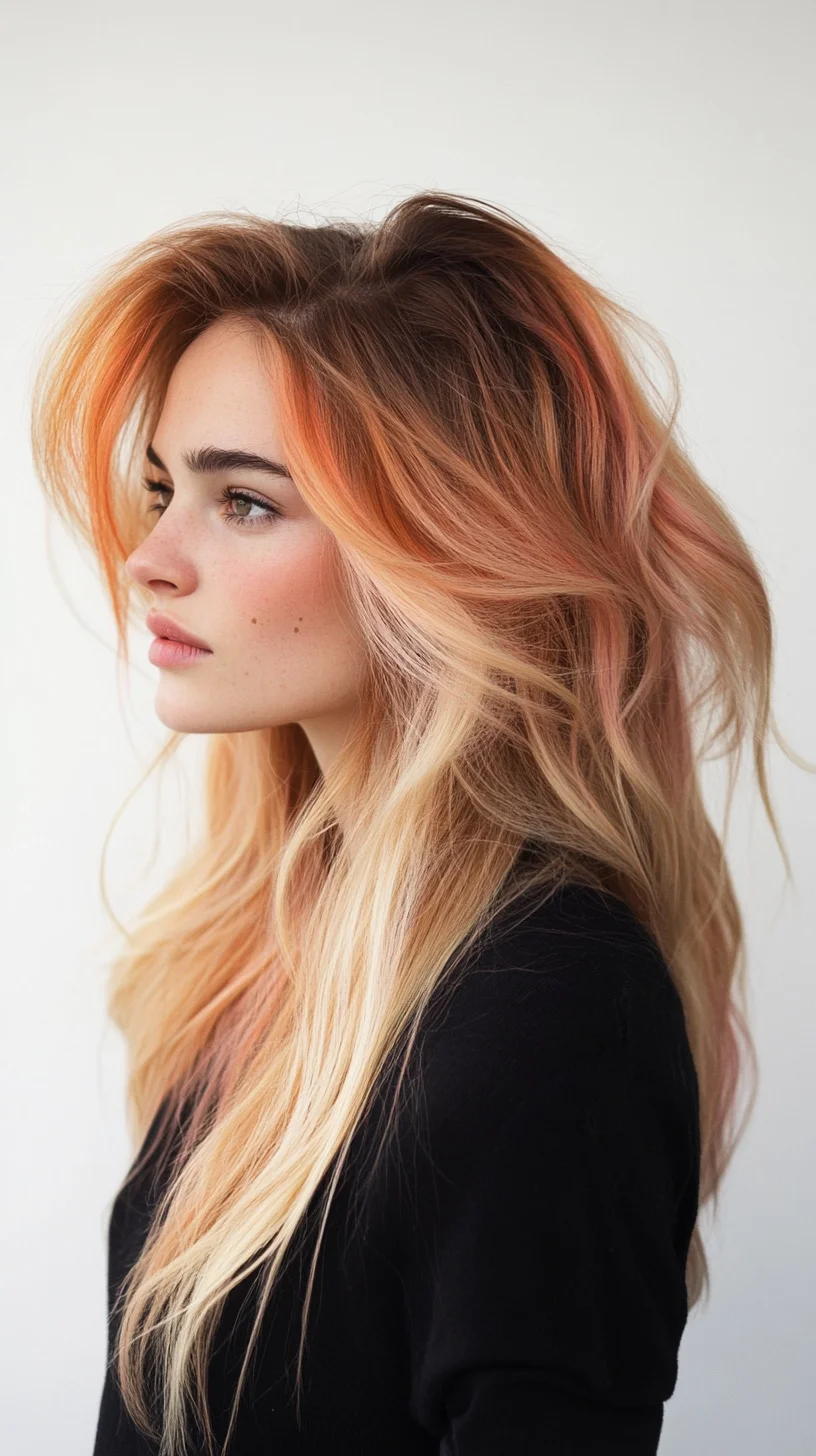 Effortlessly Chic: Wavy Tresses with Soft Ombre Hues