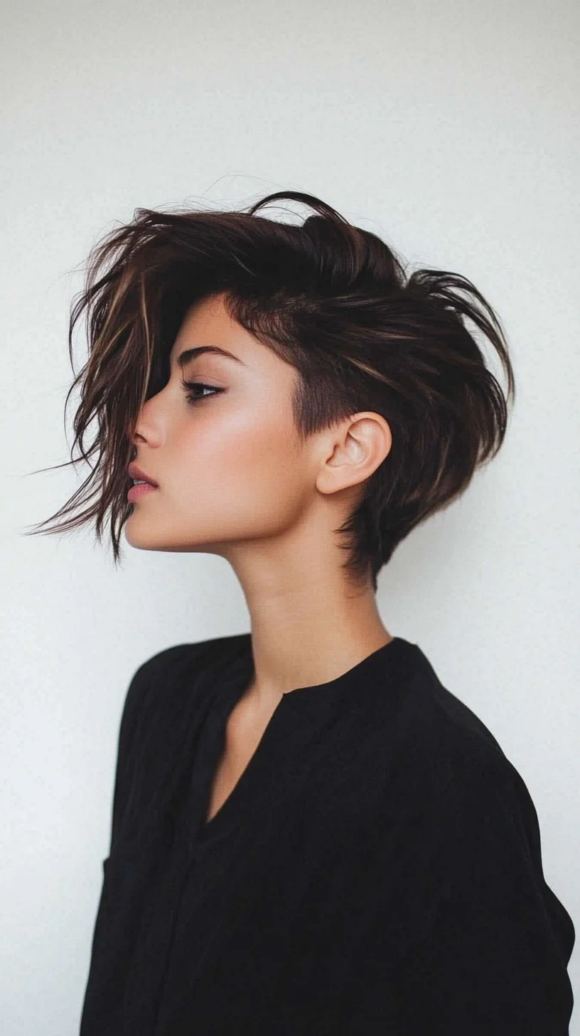 Effortlessly Edgy: The Asymmetrical Pixie Cut