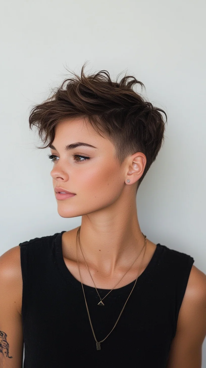 Effortlessly Edgy: The Chic Pixie Cut with Tousled Texture