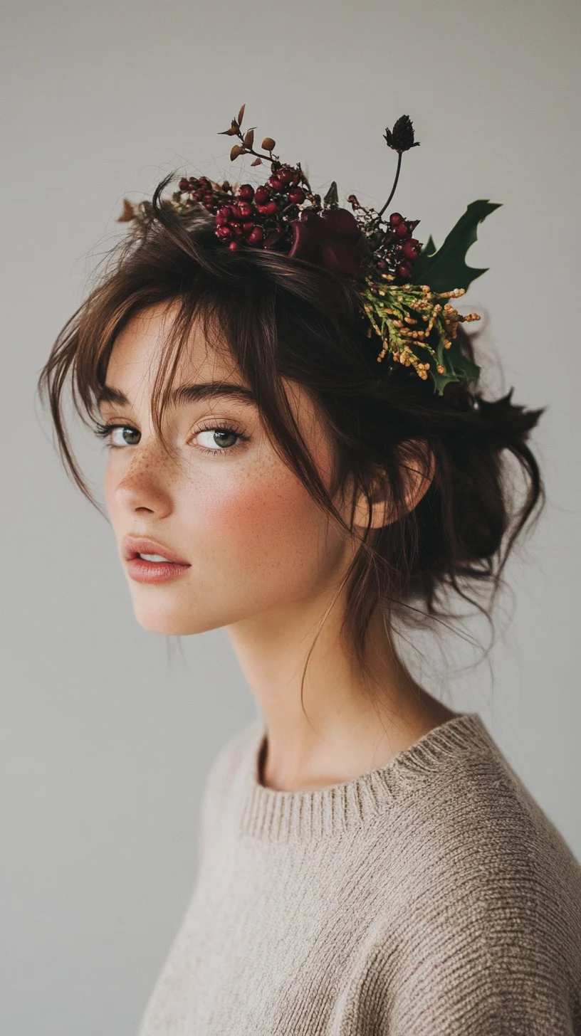 Effortlessly Elegant A Whimsical Floral Updo