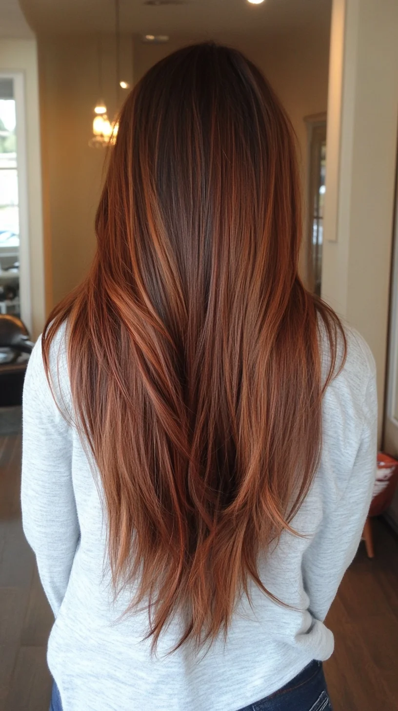 Effortlessly Elegant Long, Luscious Layers with Warm Highlights