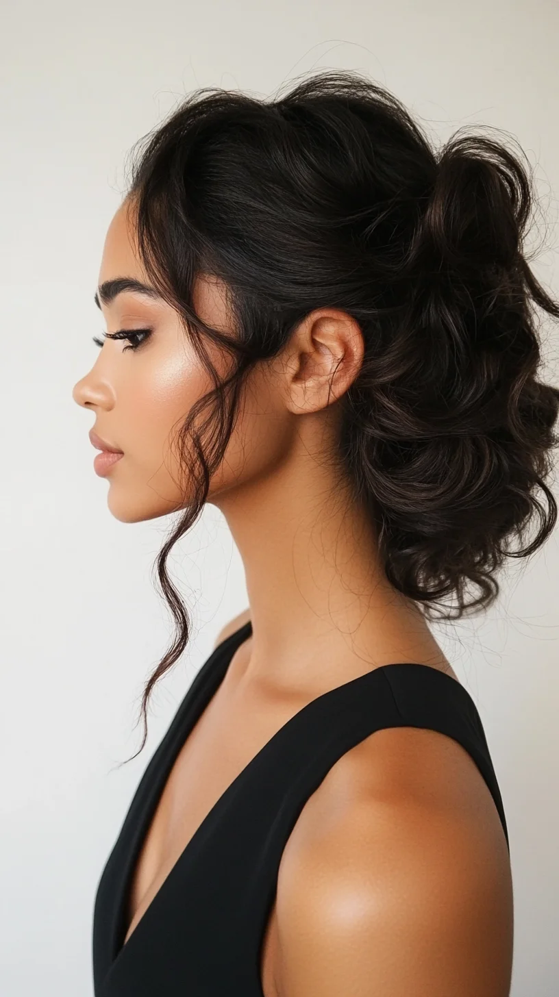 Effortlessly Elegant The Charming Low Curly Updo