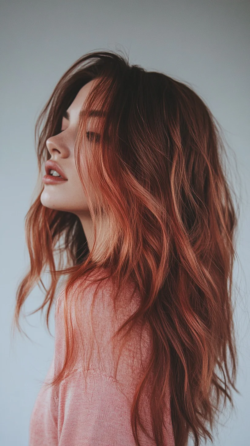 Effortlessly Glamorous Beachy Waves with a Fiery Ombre Twist