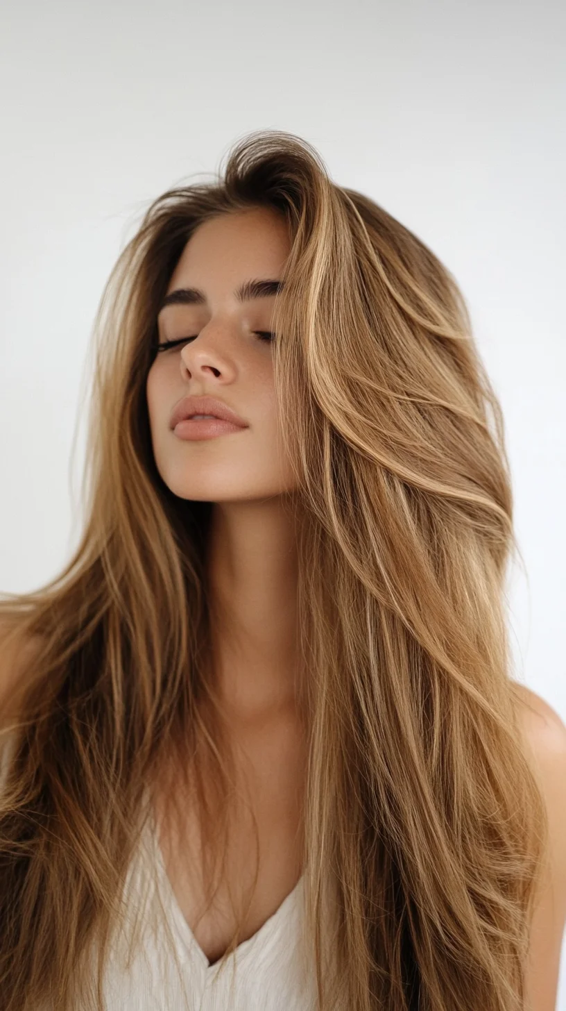 Effortlessly Glamorous: The Luscious Layered Long Hair