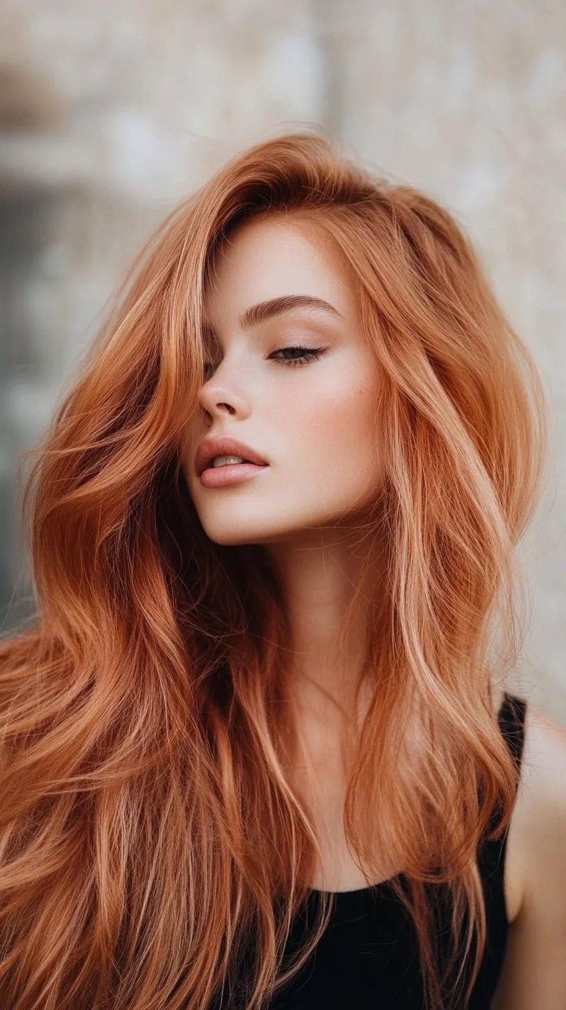 Effortlessly Glamorous The Luscious Long Copper Waves