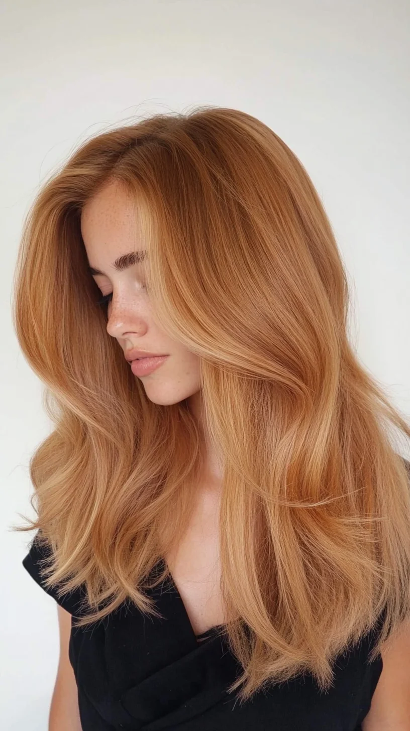 Effortlessly Glamorous: The Sun-Kissed Long Layered Hair