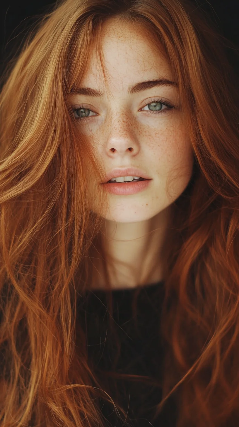 Effortlessly Glamorous: The Voluminous Red Mane