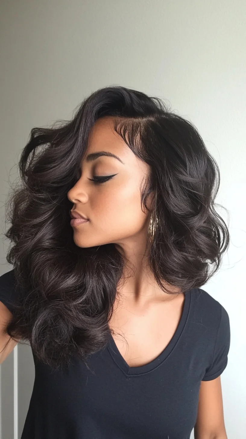 Effortlessly Glamorous Waves with Volume and Shine