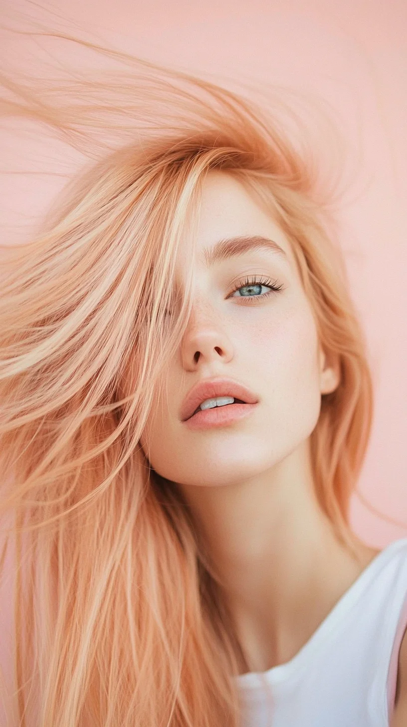 Effortlessly Playful The Perfect Soft Peach Hairdo