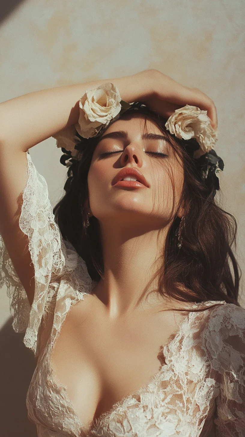 Effortlessly Romantic Bohemian Waves with Floral Accents