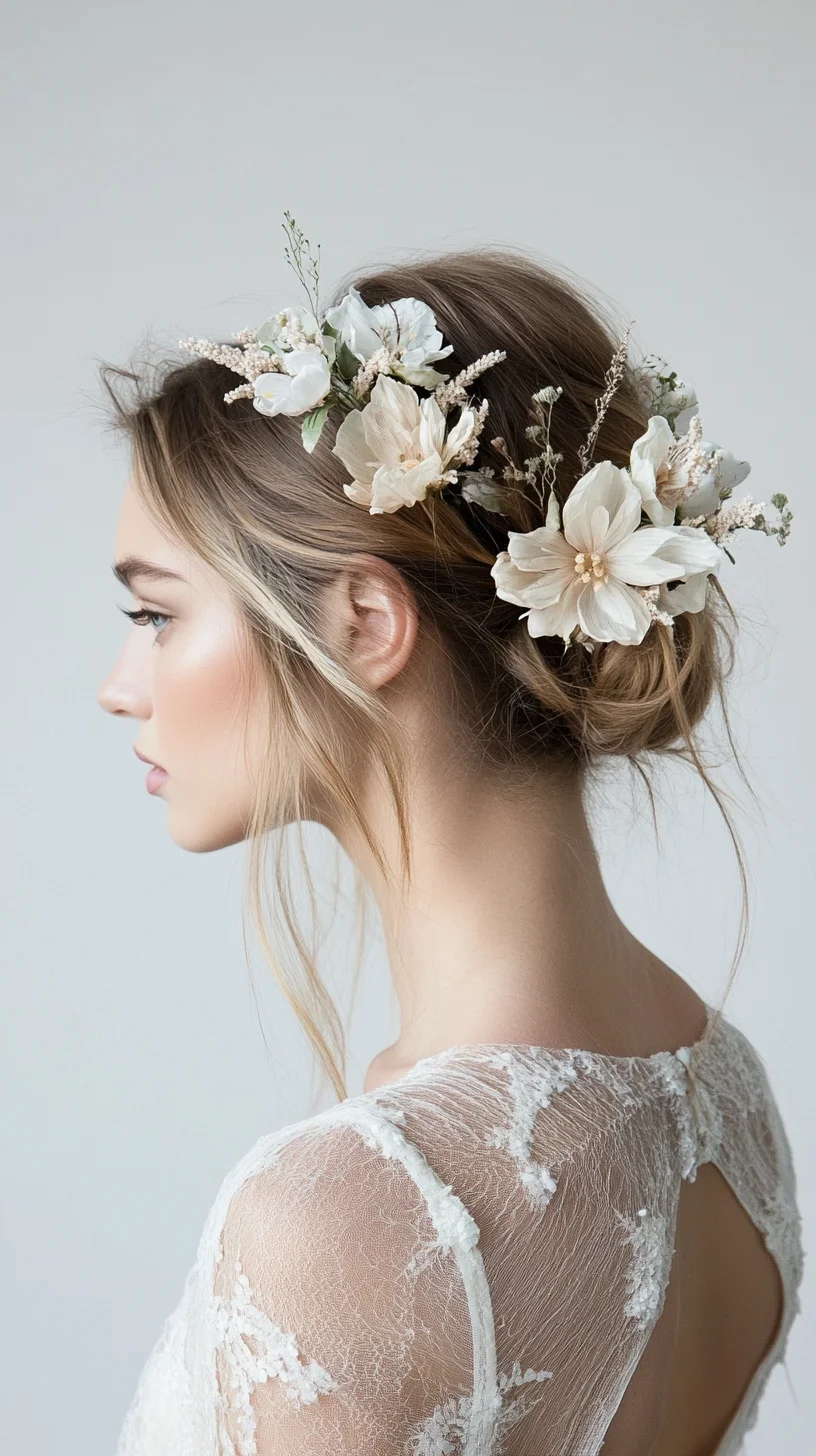 Elegant Floral Updo A Timeless Bridal Statement