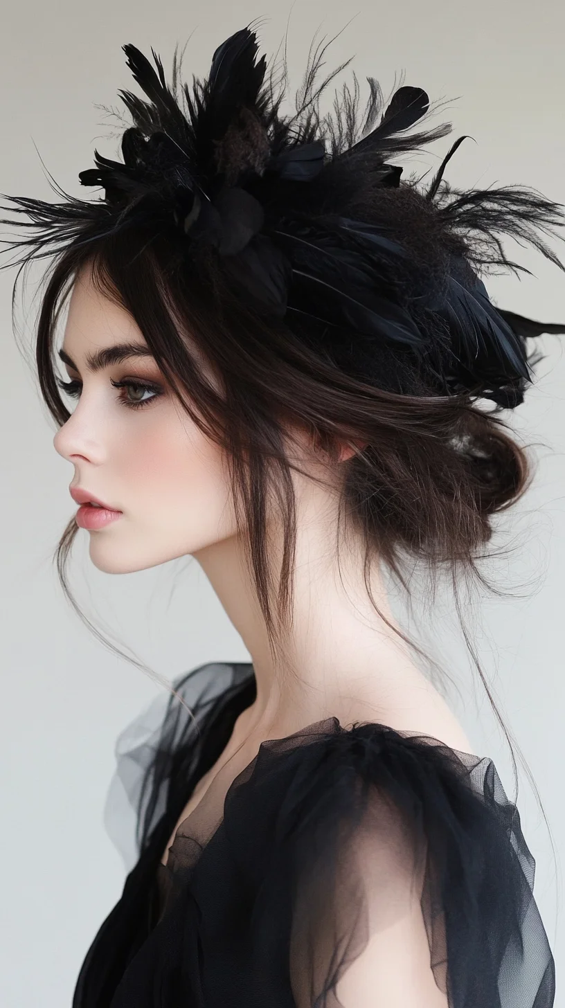 Elevate Your Look with a Dramatic Feathered Updo