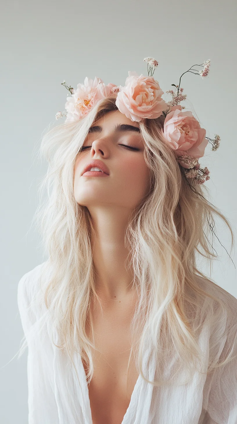 Embrace Effortless Elegance The Boho Chic Floral Crown Hairstyle