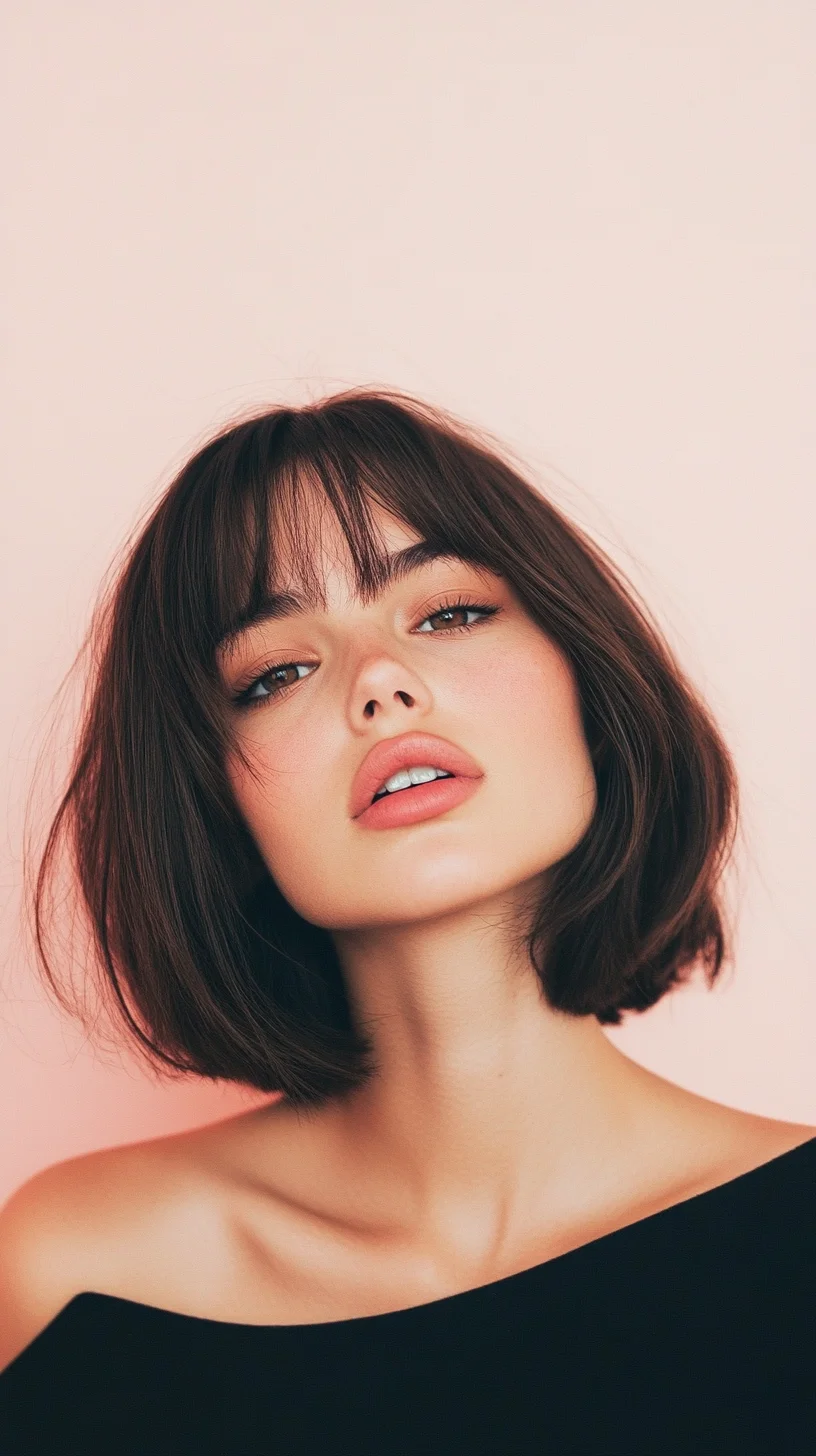 Embrace Effortless Elegance with this Chic Bob and Bangs