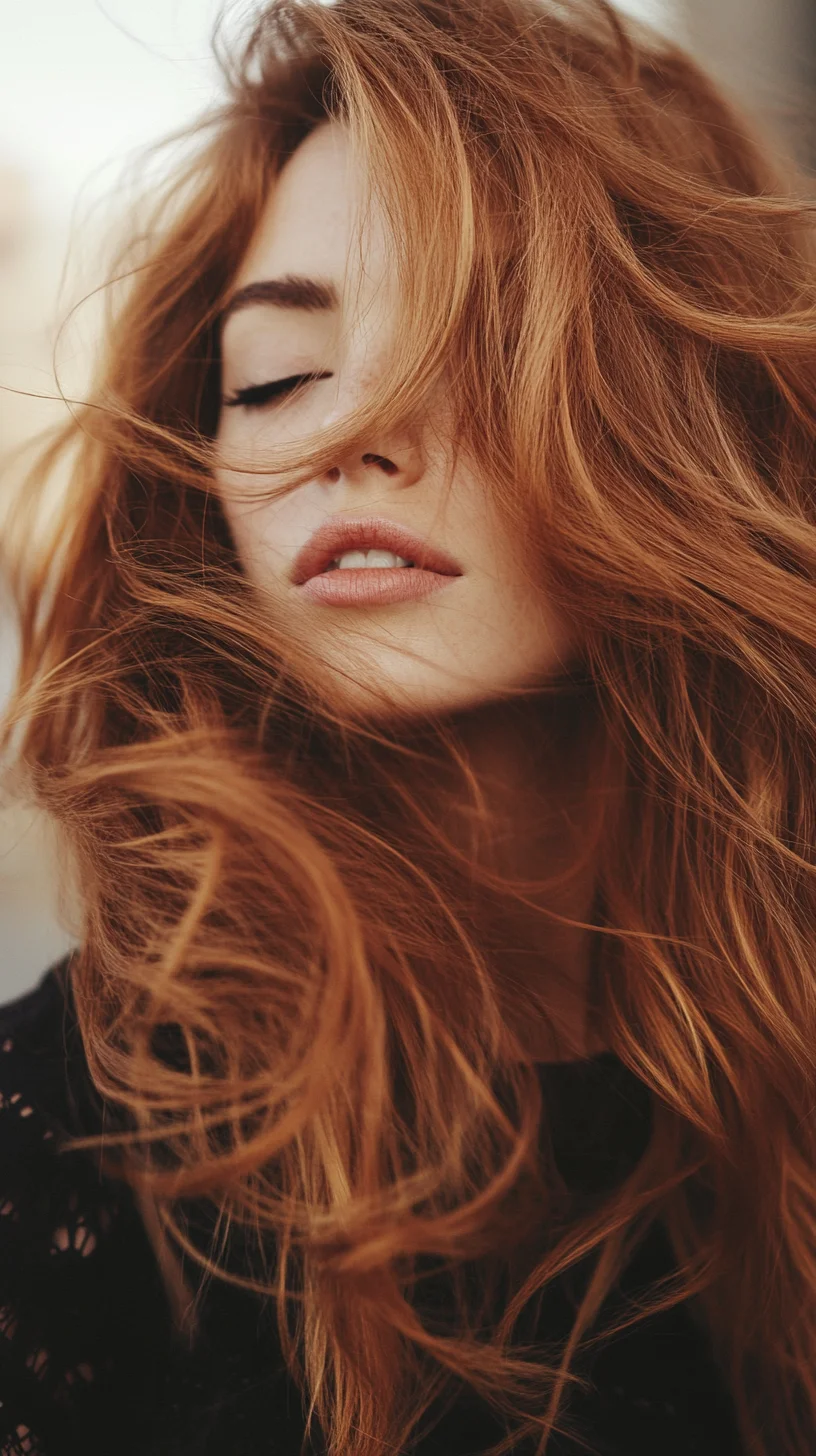 Embrace the Effortless Glam Luscious Wavy Red Tresses