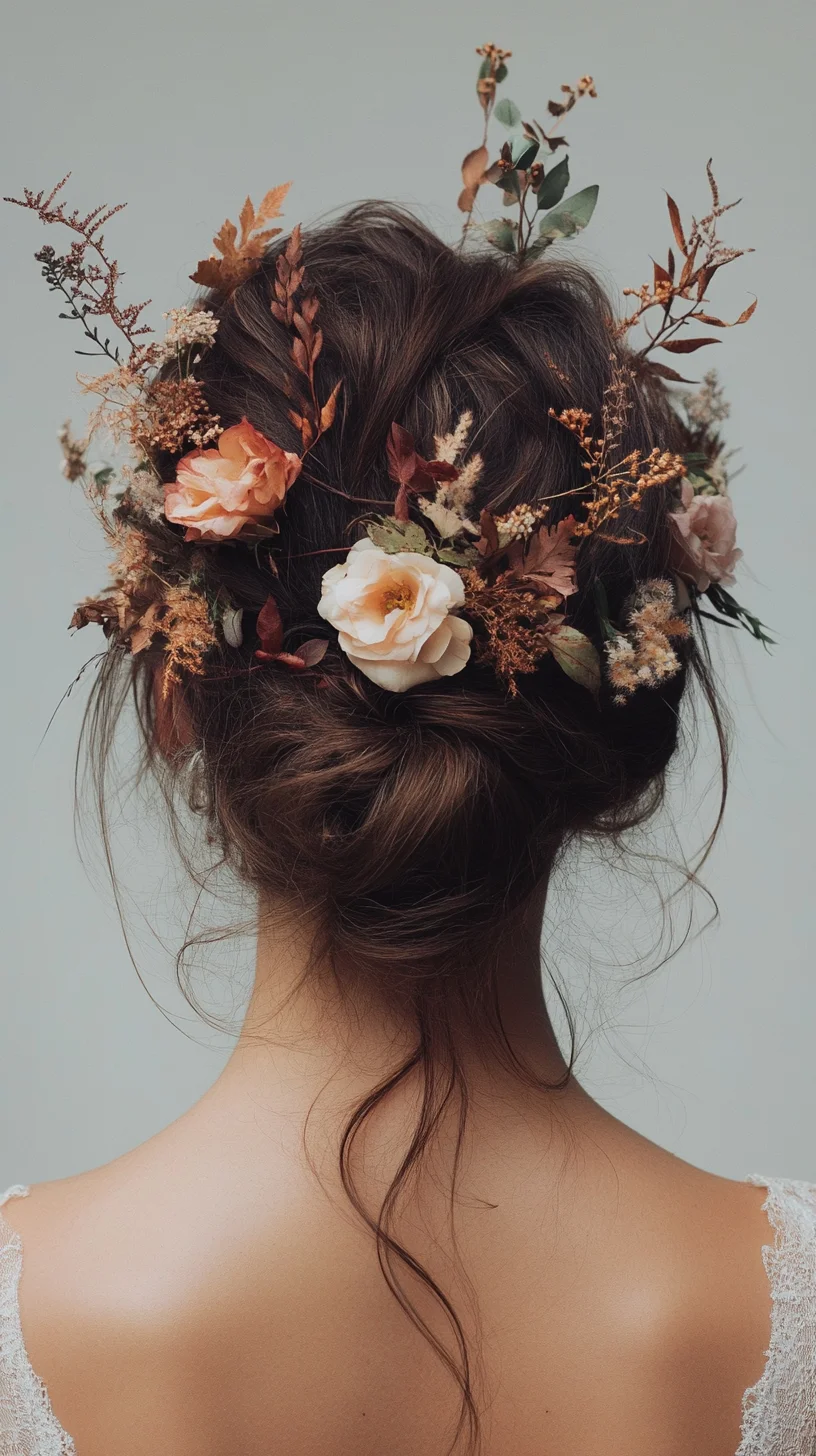 Enchanting Bohemian Updo A Floral Wonderland