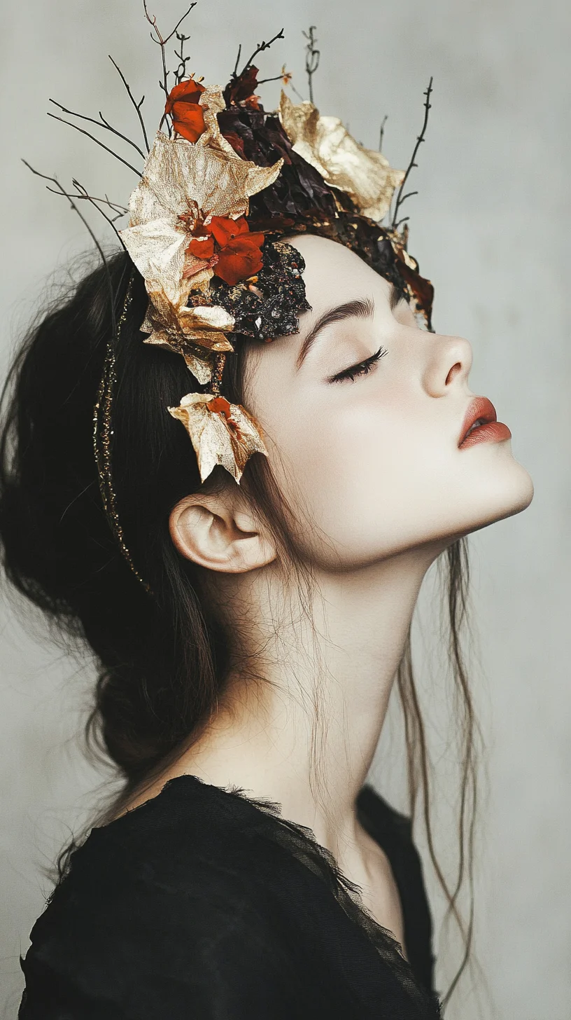 Enchanting Elegance A Nature-Inspired Hair Crown for Effortless Glamour