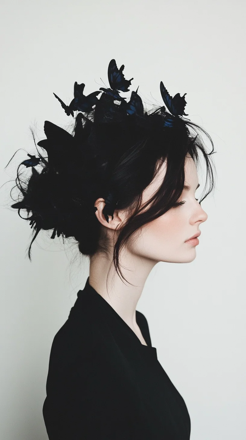 Enchanting Elegance A Whimsical Butterfly Updo