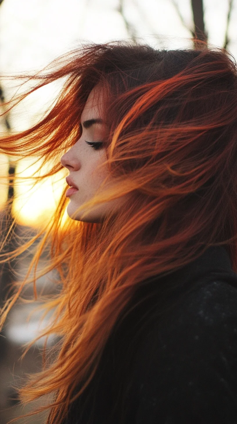 Fiery Flow Embrace the Bold Elegance of Ombre Waves