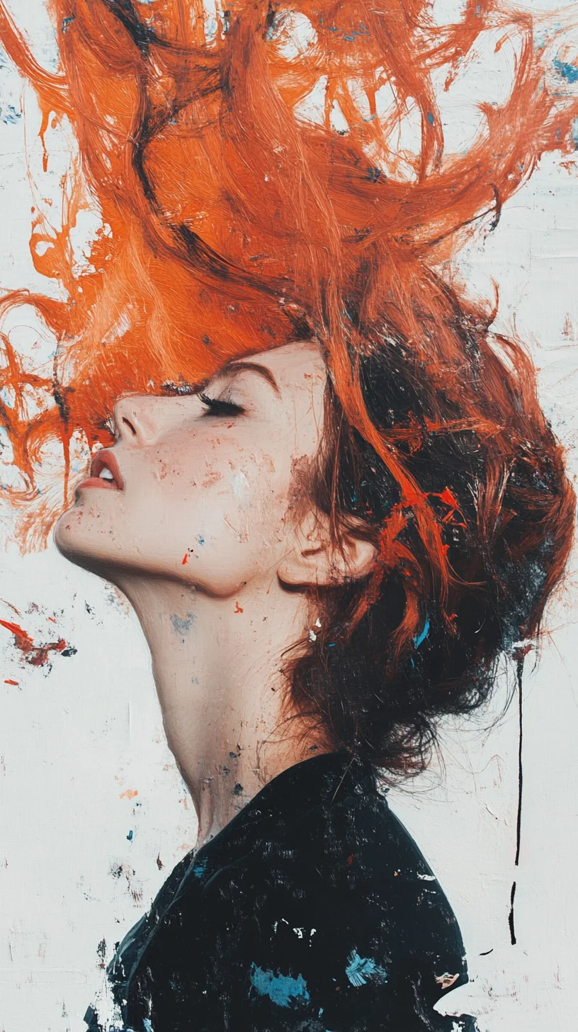 Fiery Heights Unleash Your Creative Edge with a Bold, Artistic Updo!