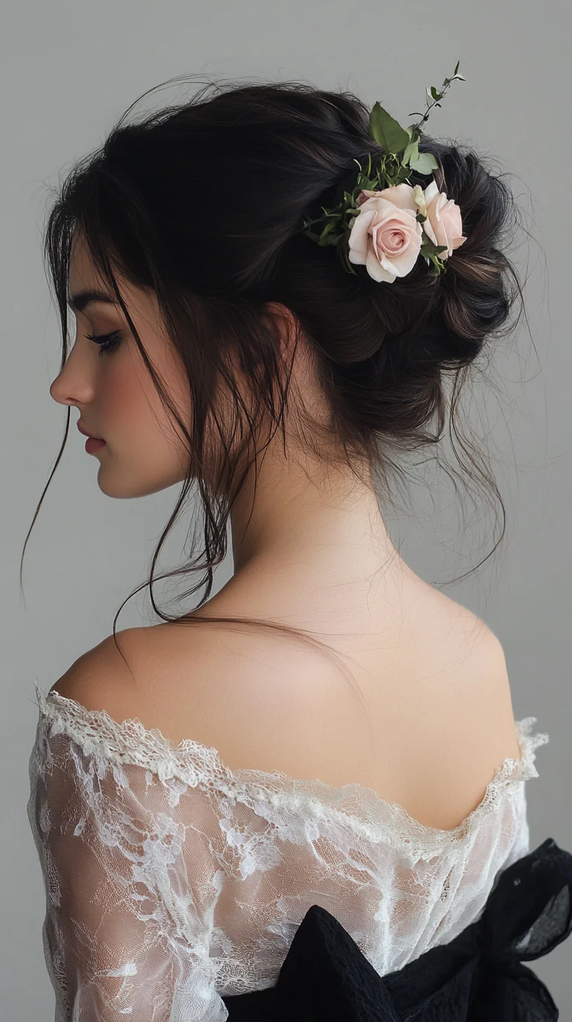 Floral Elegance A Perfect Updo for Romantic Occasions