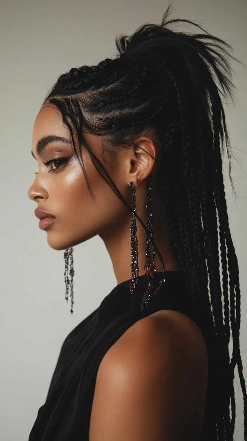 Glamorous Braided Ponytail Bold, Chic, and Effortlessly Stylish